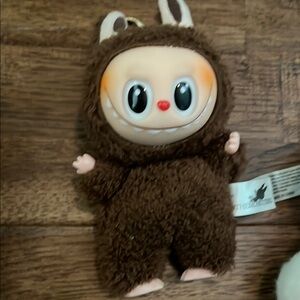 Brown Plush laabooboo Character Keychain